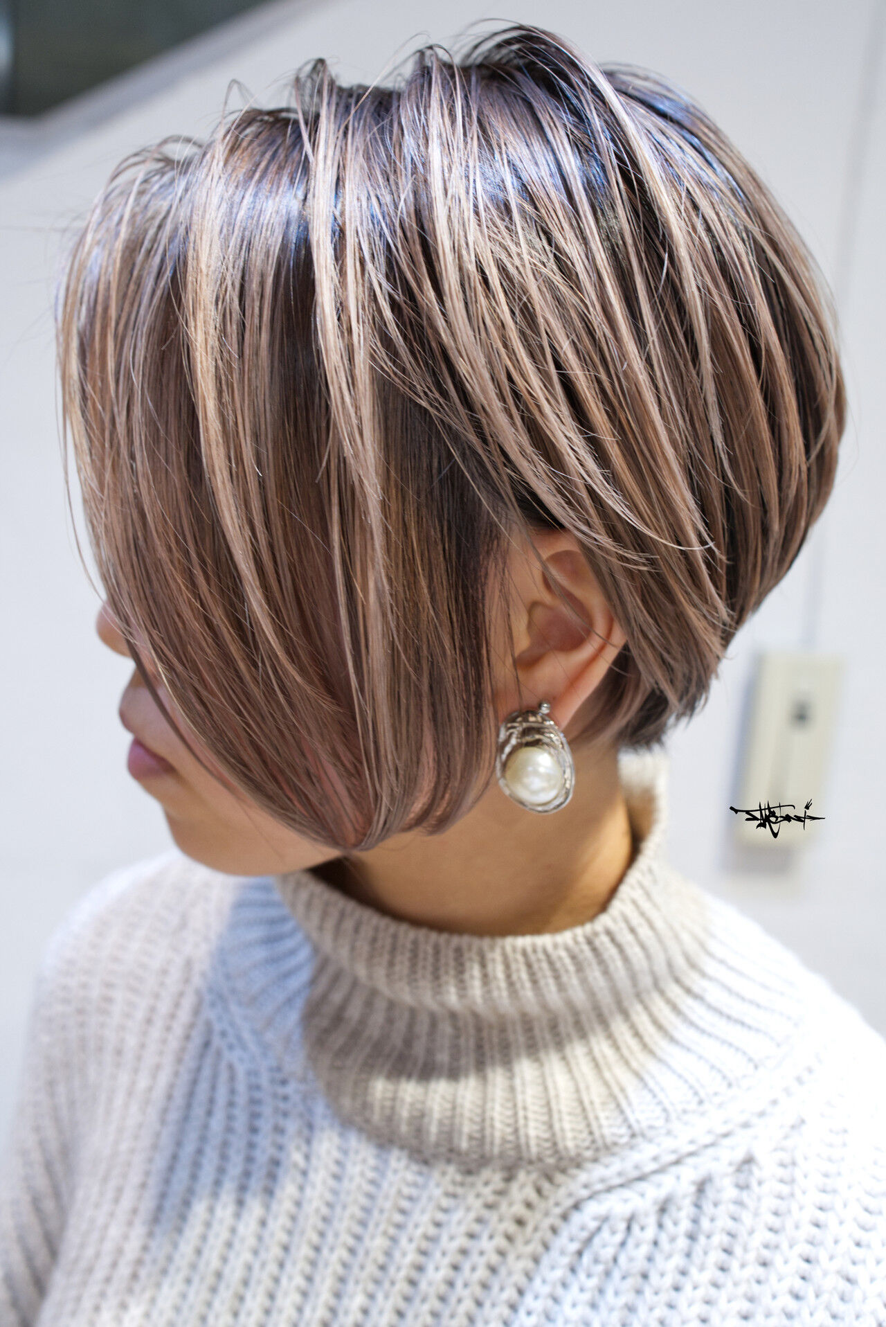 髪型 ショート ハイライト