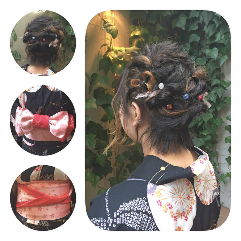 ショート ボブ 和装 ヘアアレンジ Apish Ginza Apish Ginza 青木杏奈 9743 Hair