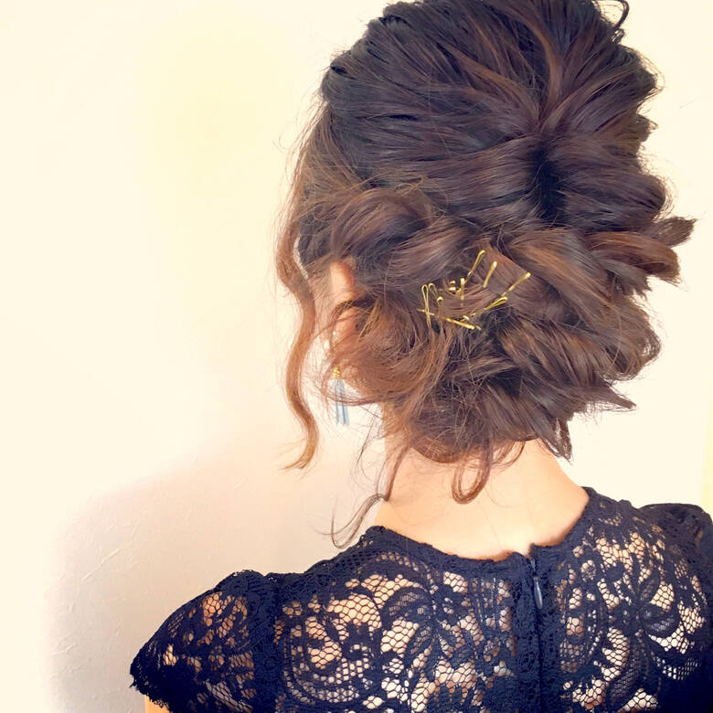 ミディアム ハーフアップ ヘアアレンジ ゆるふわ Hair マルサンカクシカクプラスヘアー Hair 佐藤奈津江 1860 Hair