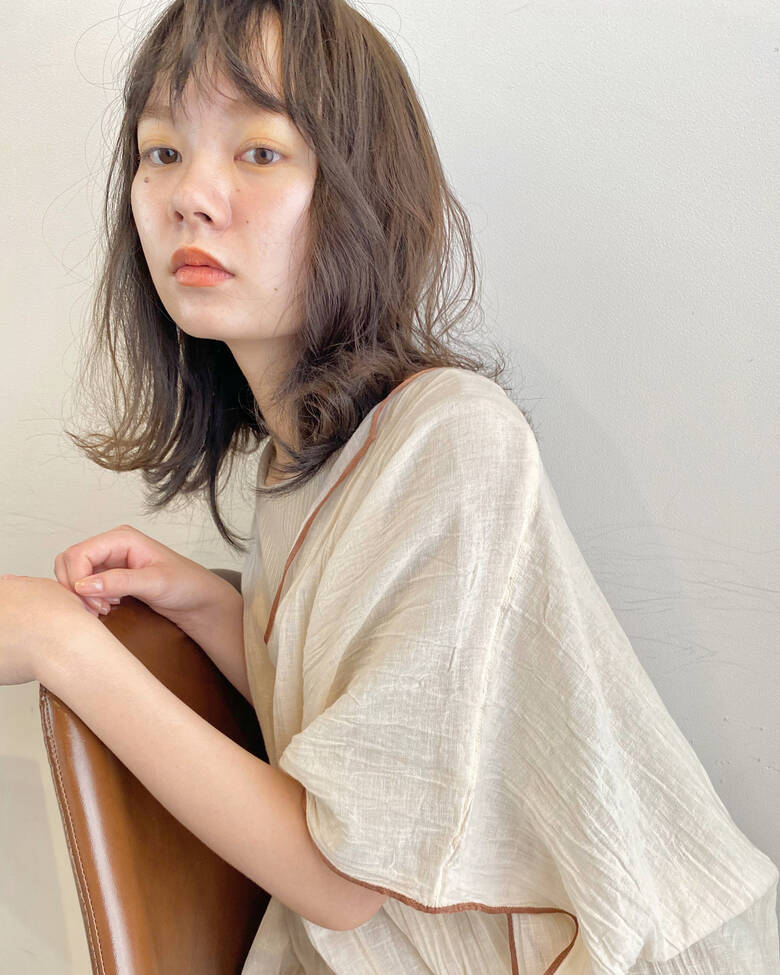 カーキ 鎖骨ミディアム ミディアム ヌーディーベージュ Holic 中村香菜子 5465 Hair