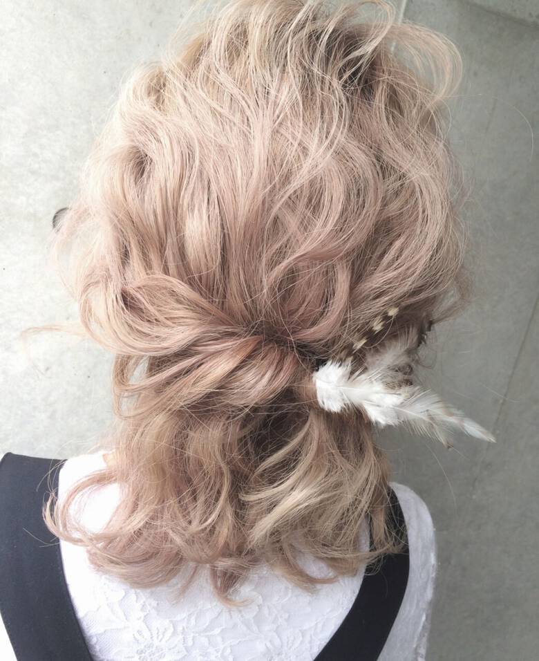 ヘアアレンジ ミディアム ゆるふわ フェミニン Melgina メルジーナ 米川光平 Melgina メルジーナ Hair