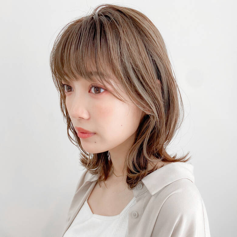 ミディアム 大人女子 デジタルパーマ 大人かわいい Dyplus 表参道 鈴木シュウヘイ Dyplus 表参道 Hair