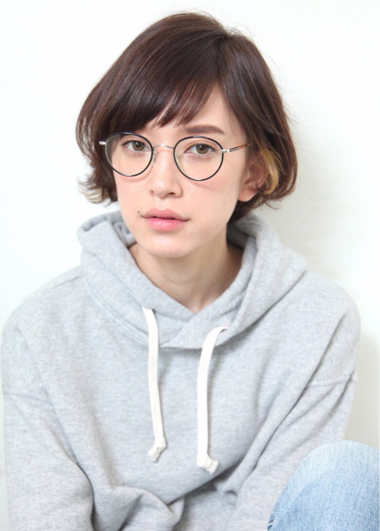 インナーカラー ショートバング ショートボブ ストリート Freelance Miyoshi Hair