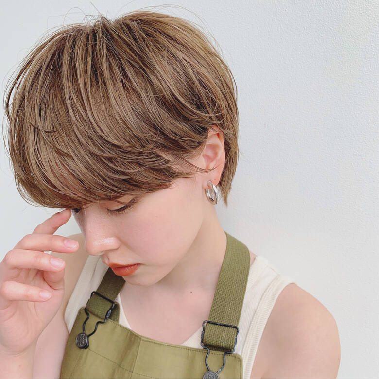 ハイトーン ハンサムショート 外国人風 ショート Log 馬橋達佳 Hair