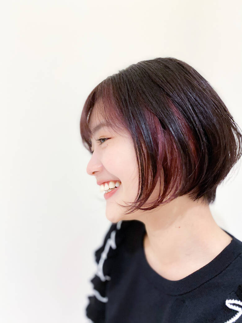 インナーカラー ナチュラル ボブ 大人ショート Chobii 銀座 西 勇哉 Hair インナーカラー ナチュラル ボブ 大人ショート Chobii 銀座 西 勇哉 Hair
