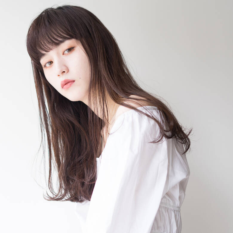 ロング 前髪あり 前髪 前髪パッツン Hair Make Ash 祐天寺 山田涼一 Hair