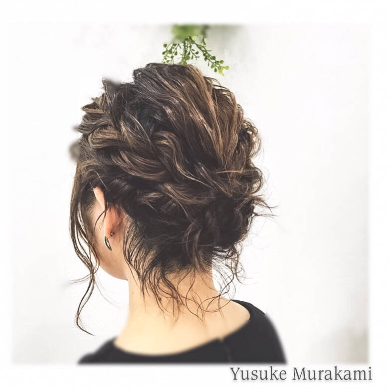 簡単ヘアアレンジ フェミニン ヘアアレンジ 黒髪 Lifesalon Sakura Sakura 村上 ゆうすけ Hair