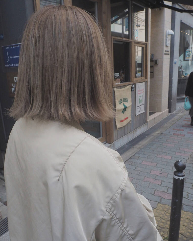 ボブ ミルクティー ストリート 外国人風 Freelance 宮迫 真美 Hair