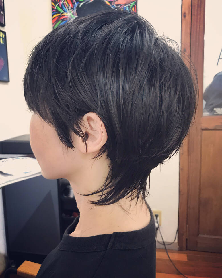30代 ショート モード ウルフカット Saron ツー 水江公一 6436 Hair