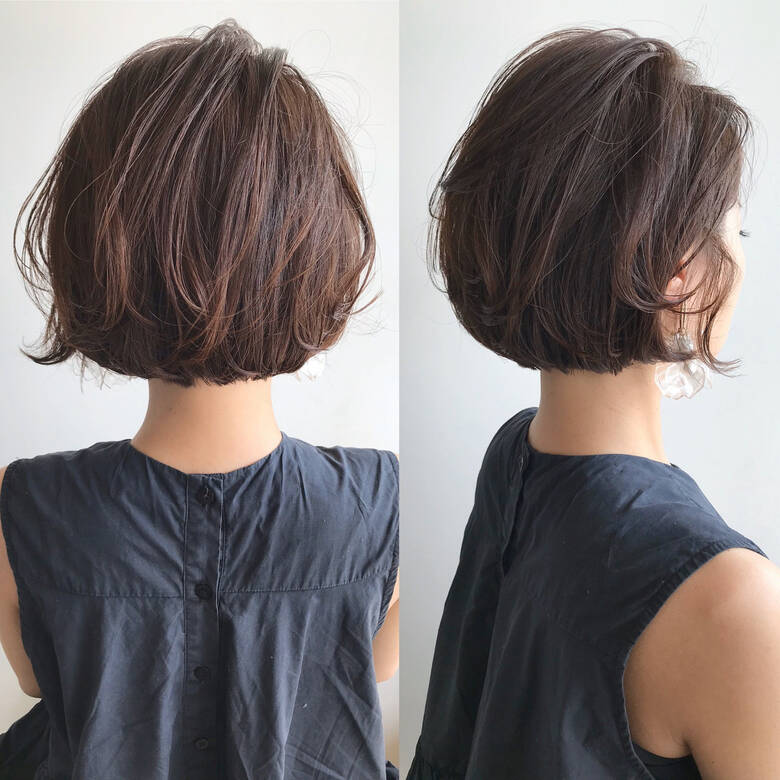 ショートボブ 切りっぱなしボブ ショートヘア フェミニン ヘアデザインサロンciel 魚住理恵子 Hair
