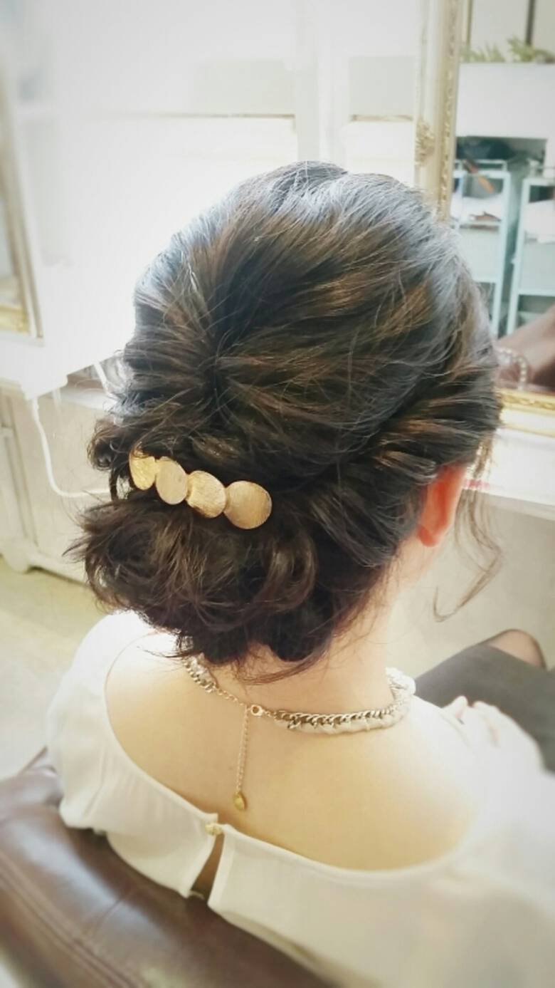 編み込み ヘアアレンジ 結婚式 ミディアム Eclat Hair Beauty Yuta Kikuchi Hair