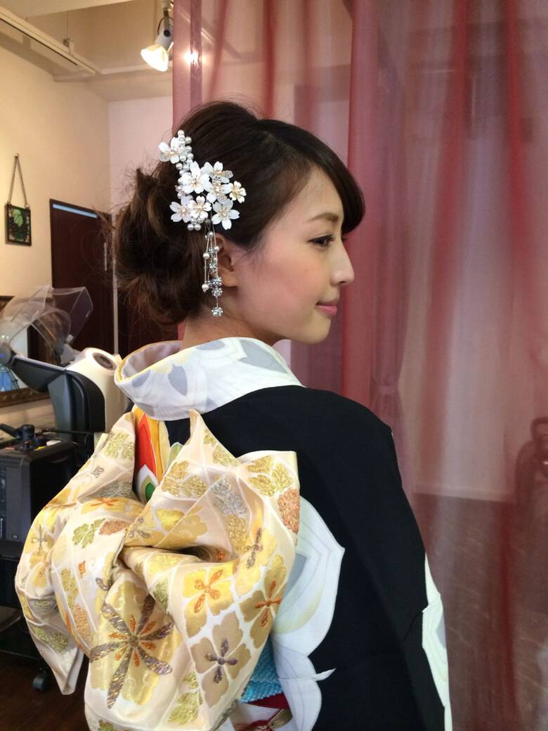 ヘアアレンジ 着物 大人かわいい ナチュラル 長江 里穂子 Hair