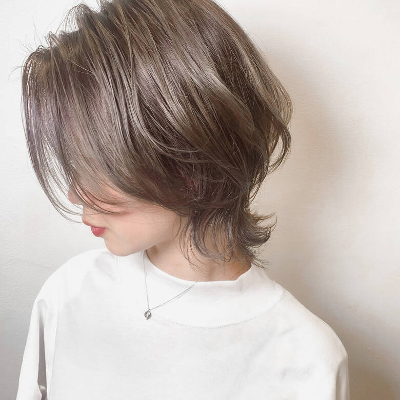バレイヤージュ ナチュラル ハイライト ウルフカット Feerie Ginza 三田和磨 Hair
