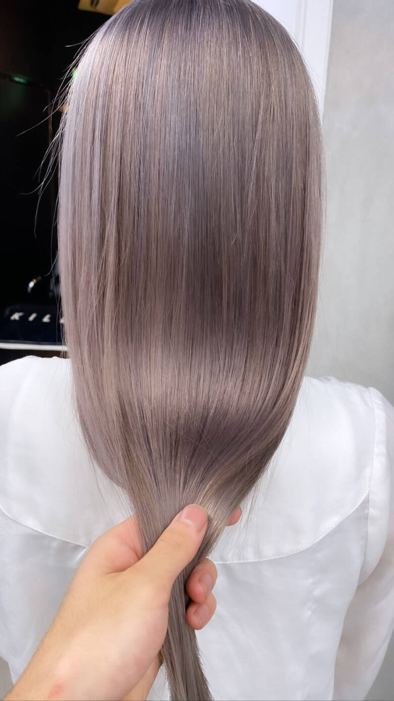 小顔ヘア 韓国ヘア ラベンダーアッシュ ラベンダーグレージュ Killa 喜熙 6743 Hair