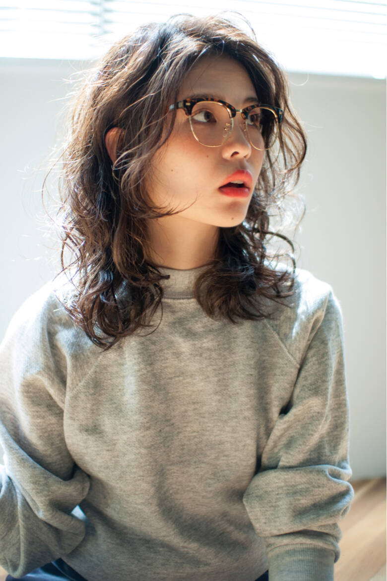 外国人風 ミディアム ゆるふわ ストリート Lit Yukina Lit Hair