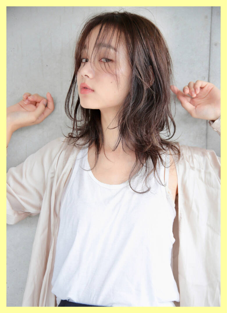 伸ばしかけ ヘアアレンジ セミロング ナチュラル Baby Shigeru Baby上野 Hair