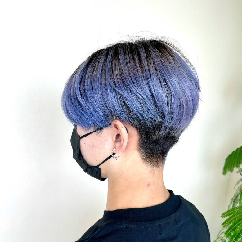 ブルーバイオレット ストリート ブルーラベンダー メンズカット Feary Hair Design Hiro 6493 Hair ブルーバイオレット ストリート ブルーラベンダー メンズカット Feary Hair Design Hiro 6493 Hair