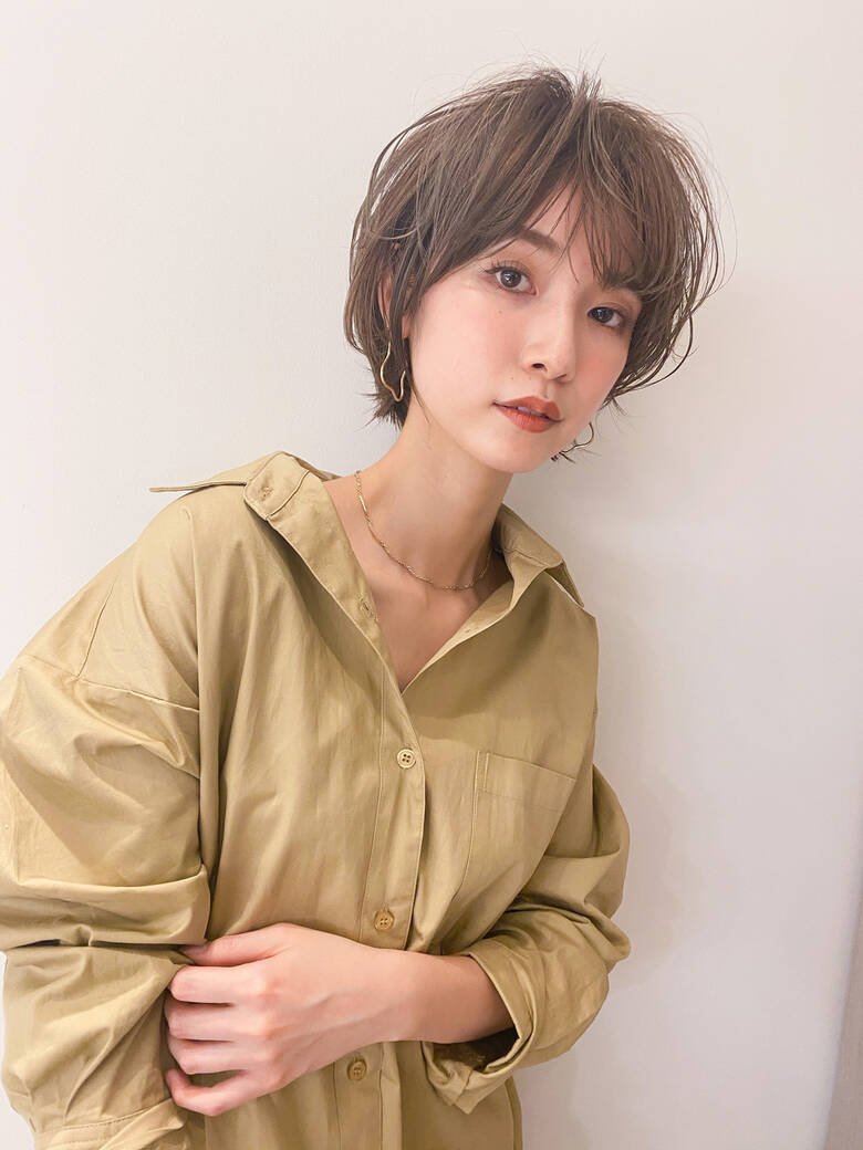 ナチュラル ショートヘア ショート イルミナカラー ハピネス心斎橋店 竹村友喜 Hair