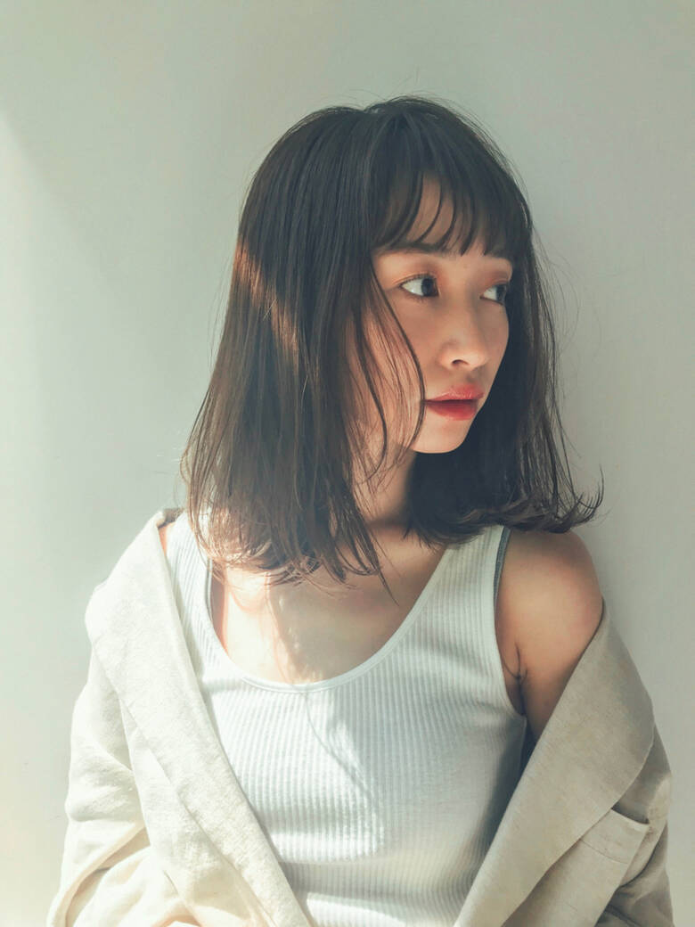 前髪あり ロブ フェミニン ミディアム Lora Garden Lora Garden 細田真吾 3153 Hair