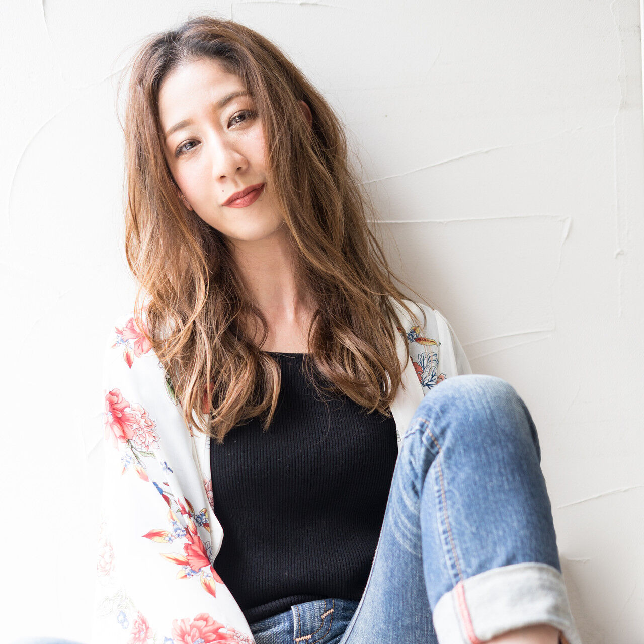 髪型 ロング センター分け