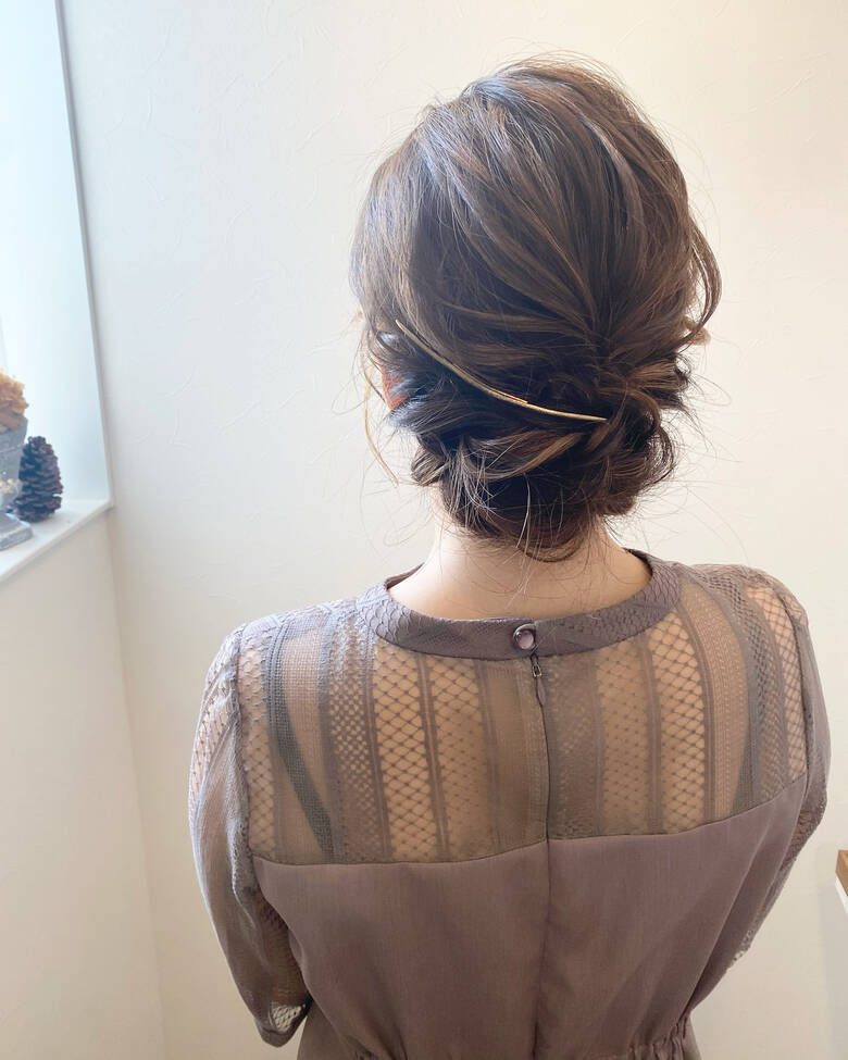 ロング 結婚式ヘアアレンジ ヘアアレンジ ナチュラル Coquille コキーユ 原田あゆみ Hair