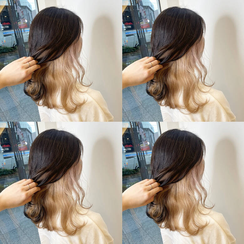 インナーカラー ポイントカラー ホワイトカラー ガーリー Modek S立川店 原田響 Hair