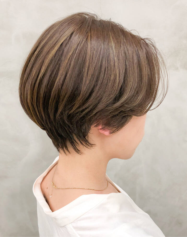 グレージュ インナーカラー バレイヤージュ ショート Sun 徳竹淳一 Hair
