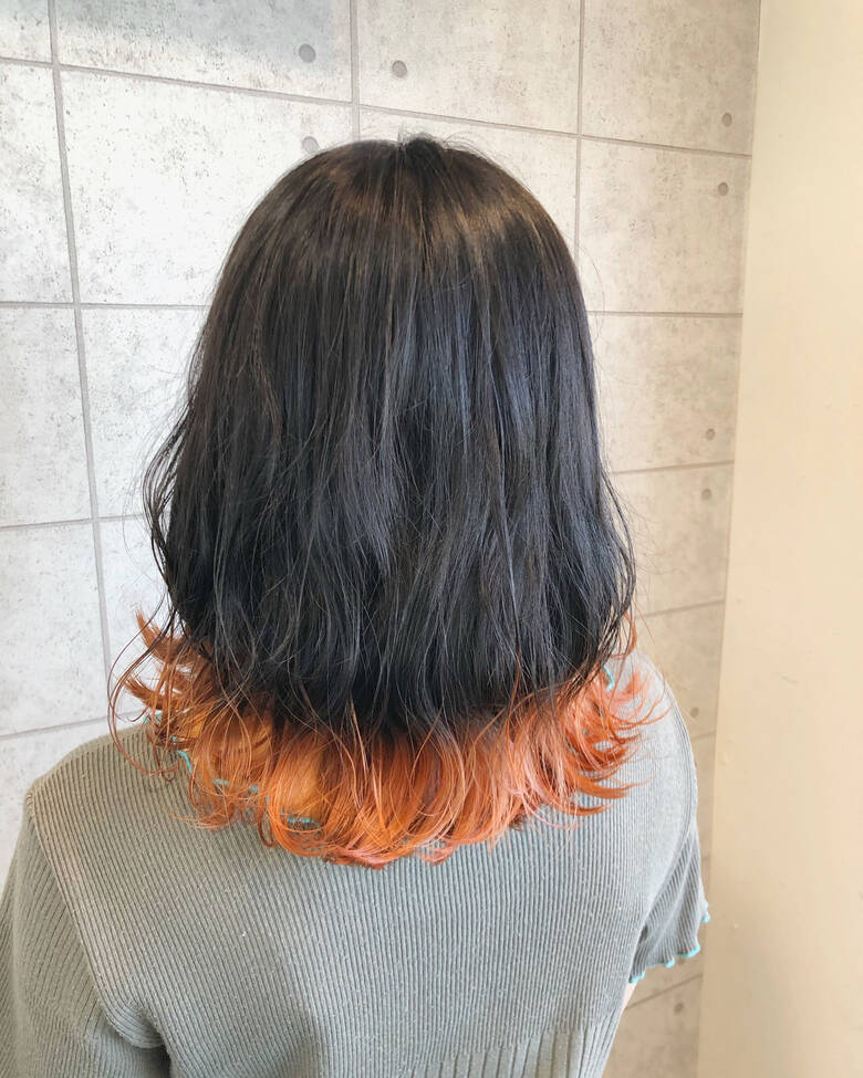 ミディアム イルミナカラー アプリコットオレンジ オレンジカラー Nyny 河原町三条店 徳永 実沙 Hair ミディアム イルミナカラー アプリコットオレンジ オレンジカラー Nyny 河原町三条店 徳永 実沙 Hair