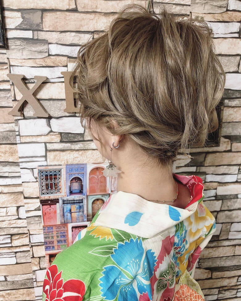 浴衣アレンジ 浴衣ヘア 大人可愛い フェミニン Set Salon N 柴山 寿浩 5801 Hair