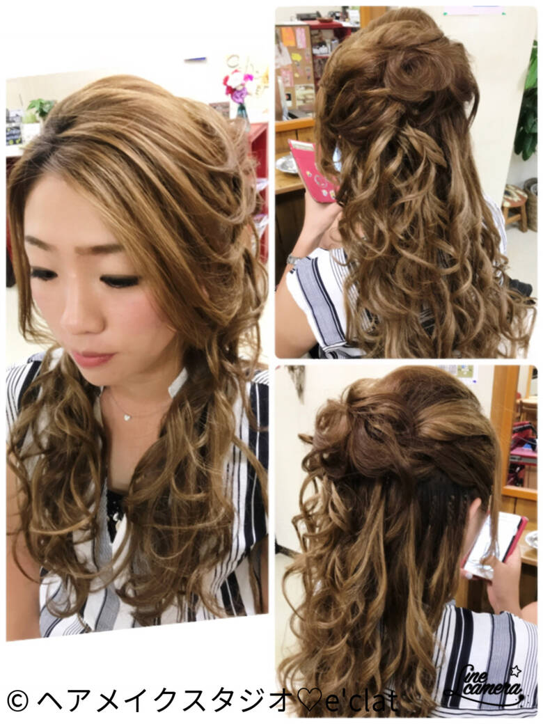 上品 エレガント 結婚式 ハーフアップ ヘアメイクスタジオ E Clat ヘアメイクスタジオ E Clat Hair