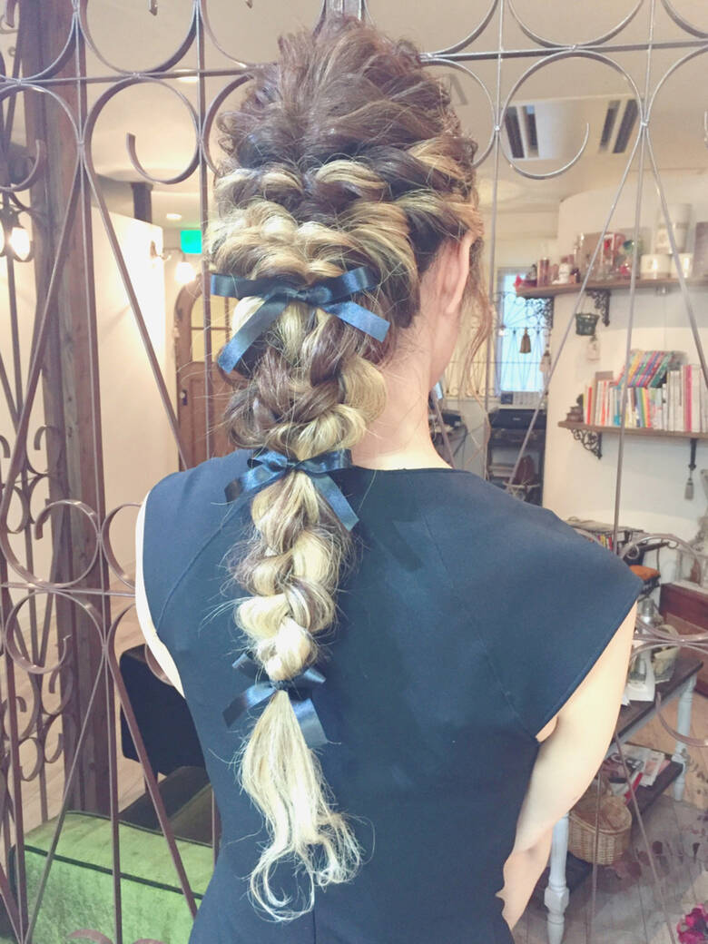 ゆるふわ グラデーションカラー ヘアアレンジ ロング Alicehairdesign 菊池 綾子 2909 Hair