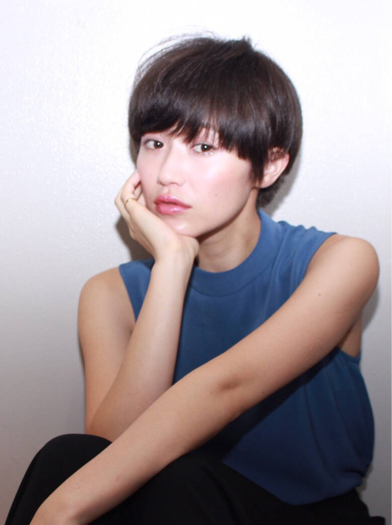 暗髪 ショート ダークアッシュ ナチュラル Old Chiho Hair 暗髪 ショート ダークアッシュ ナチュラル Old Chiho Hair