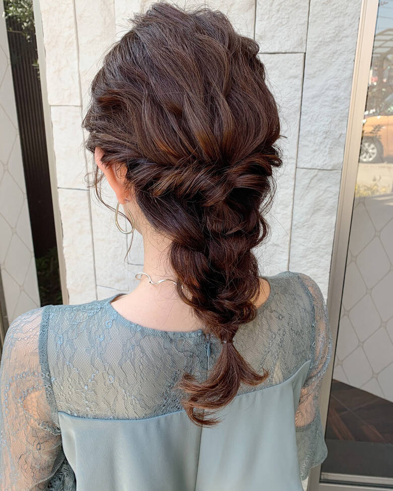 結婚式ヘアアレンジ 二次会ヘア 二次会アレンジ ナチュラル ガレリアエレガンテ可児 楓えりこ Hair