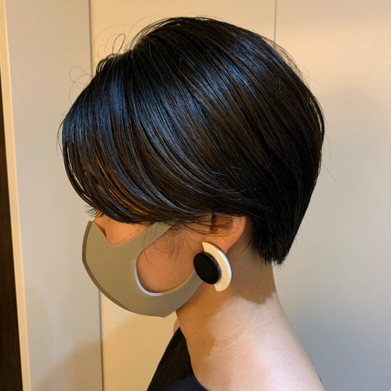 ハンサムショート 黒髪 黒髪ショート ナチュラル Honami Hair ハンサムショート 黒髪 黒髪ショート ナチュラル Honami Hair