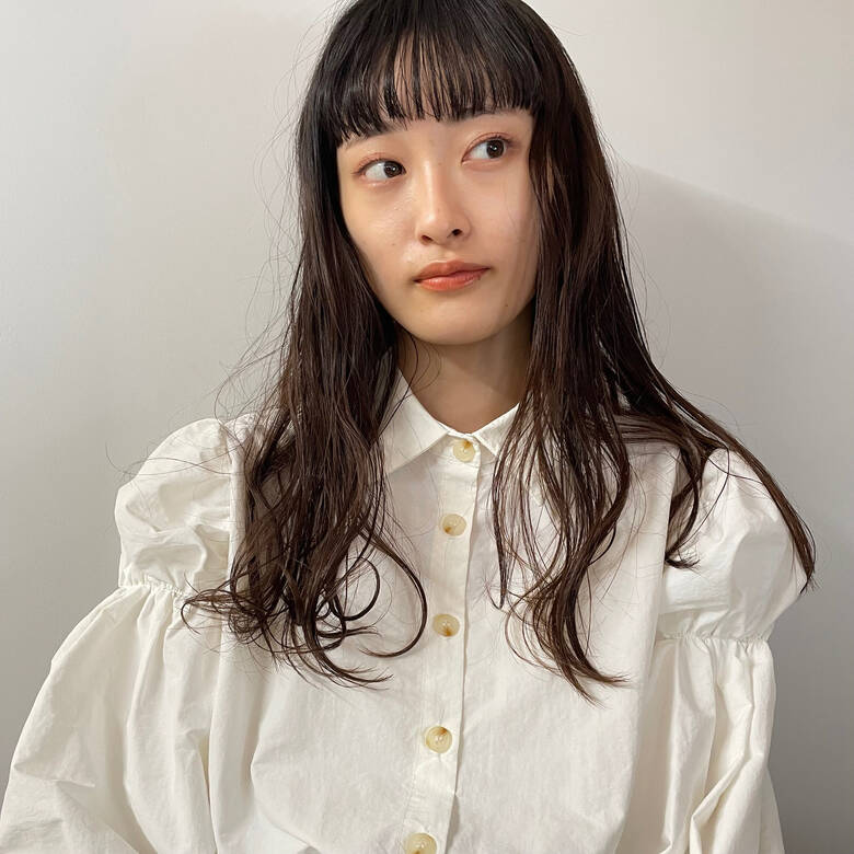 フェミニン 黒髪 ロング サロンモデル Kiit Waka Hair