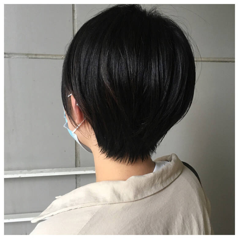 マッシュショート ナチュラル ショートボブ 黒髪 Sourire Imaizumi スーリール イマイズミ Yumi Hiramatsu Hair