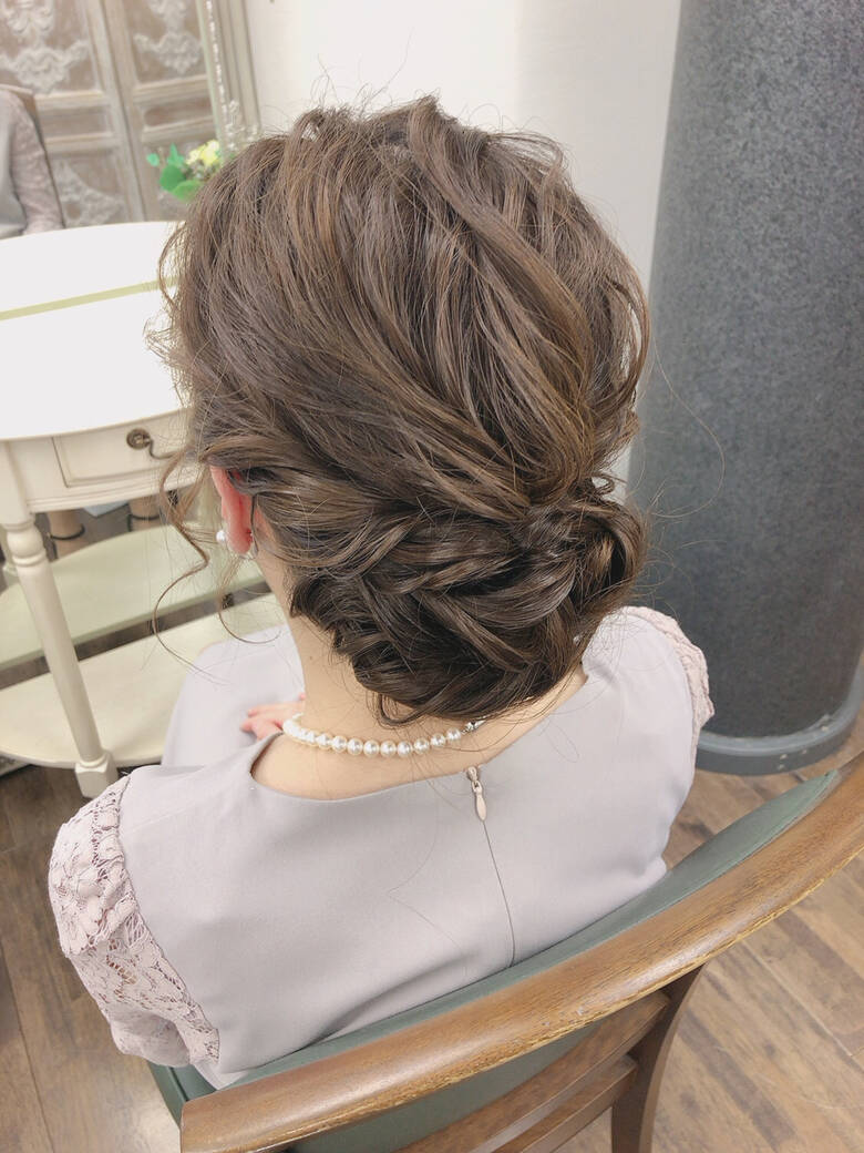 大人可愛い エレガント 結婚式ヘアアレンジ ゆるふわセット 美容室pals 冨永鈴夏 Hair