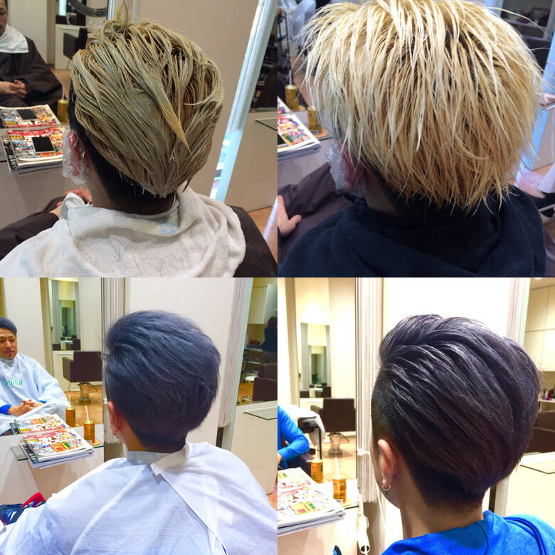 坊主 ダブルカラー アッシュグレー 個性的 Peridot F 大西 鮎美 1390 Hair