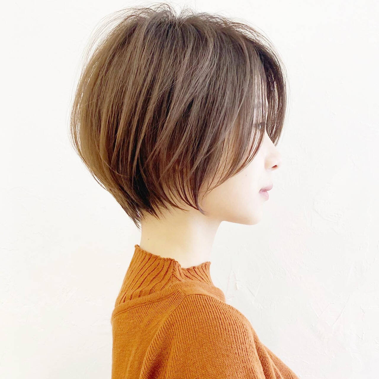 ベージュ ハンサムショート ひし形シルエット ショート Stories原宿 小林匠太 Hair