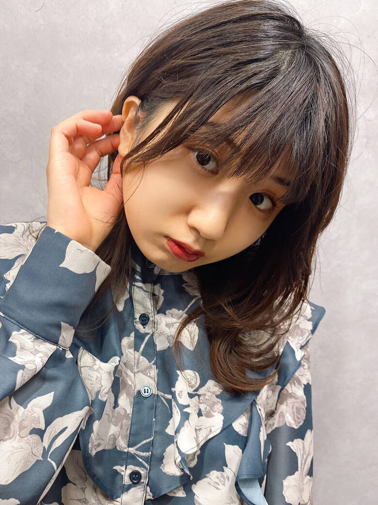 ナチュラル ミディアム 丸顔 代 心愛 6843 Hair