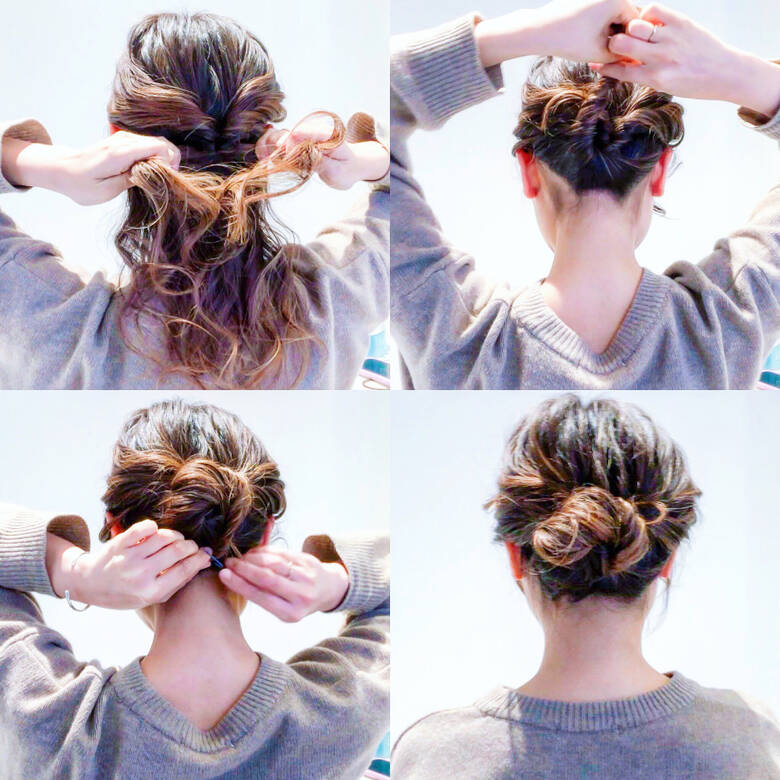 セルフアレンジ ヘアアレンジ ロング オフィス Amoute アムティ 美容師hiro Amoute代表 Hair