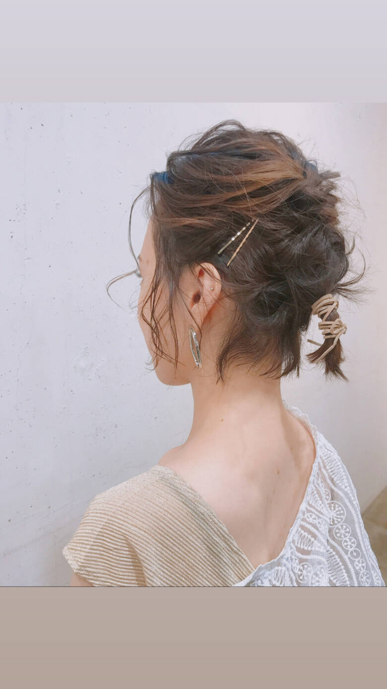 ショートヘア ボブアレンジ ポニーテールアレンジ ボブ Visagedio 中嶋 緋美香 Hair