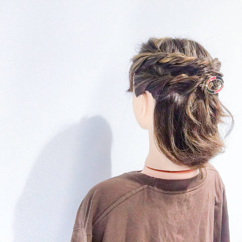 簡単ヘアアレンジ ボブ オフィス ヘアアレンジ Amoute アムティ 美容師hiro Amoute代表 Hair