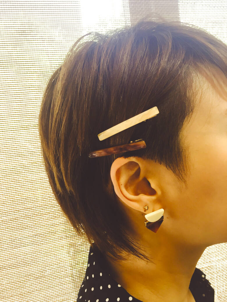 ヘアピン ショート 刈り上げ 簡単ヘアアレンジ 中島 美穂 Hair