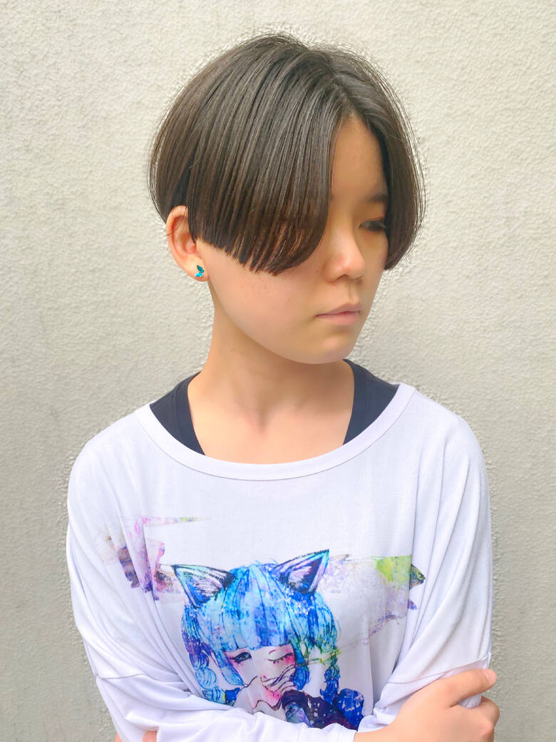 ナチュラル 丸顔 代 ベリーショート モリオフロムロンドン 池袋店 日平 海 6874 Hair