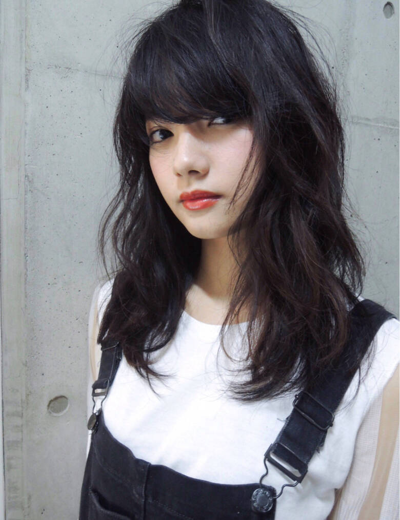 前髪あり ナチュラル 黒髪 ミディアム Shikio Hair Design 天神 大名 赤坂 警固 吉川 ミチオ 22 Hair