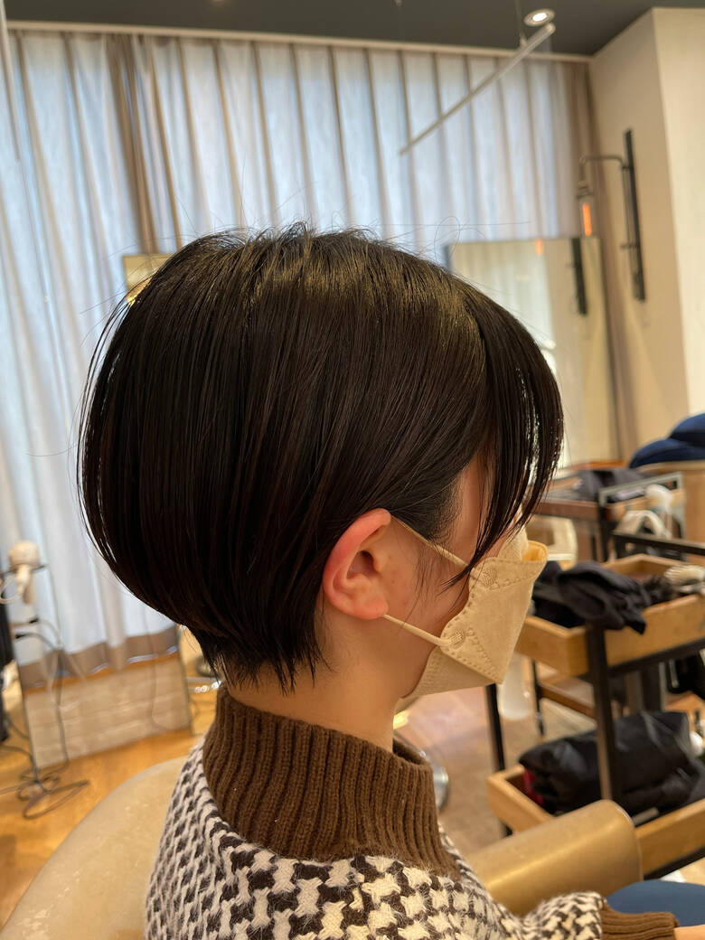 ショートヘア ナチュラル ショートボブ 丸みショート Stories表参道 西村 公孝 6273 Hair