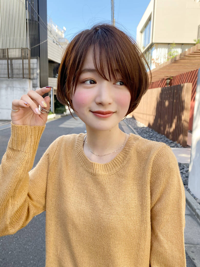 小顔 ショート ミニボブ ナチュラル Un Ami Omotesando 切りっぱなしレイヤー パーマ Un Ami 増永 5105 Hair 小顔 ショート ミニボブ ナチュラル Un Ami Omotesando 切りっぱなしレイヤー パーマ Un Ami 増永 5105 Hair