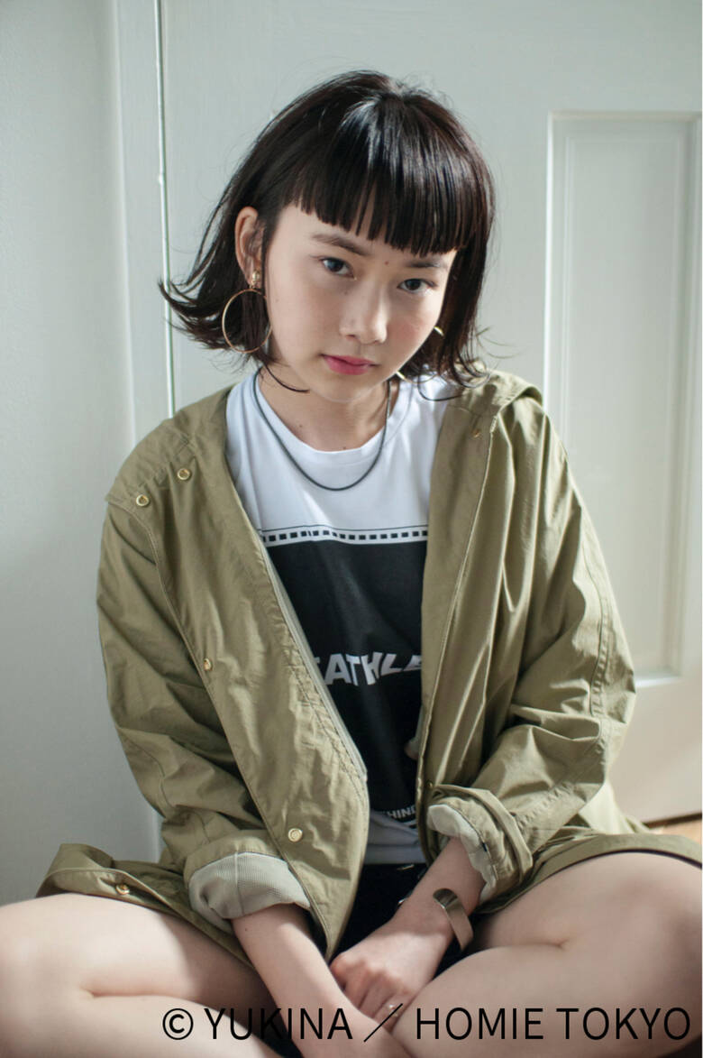 おかっぱ ストリート 切りっぱなし オン眉 Lit Yukina Lit Hair