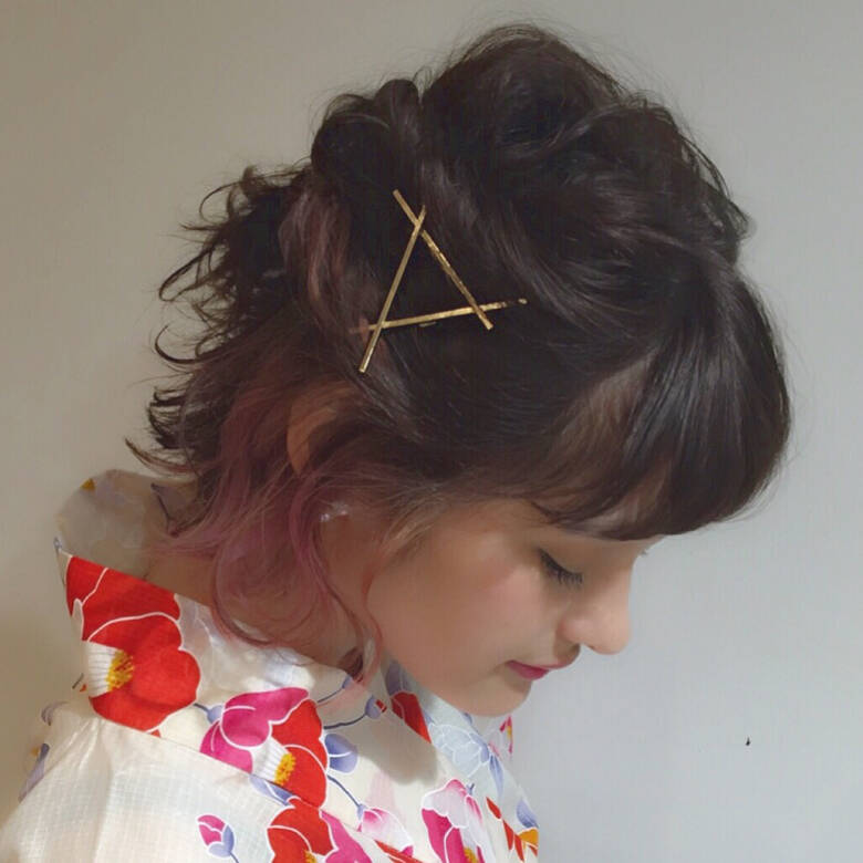 簡単ヘアアレンジ ボブ ヘアアレンジ インナーカラー Kate 及川真心 Hair